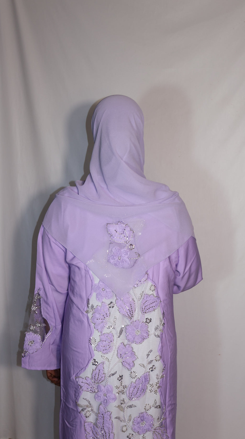 Faiza's floral Abaya