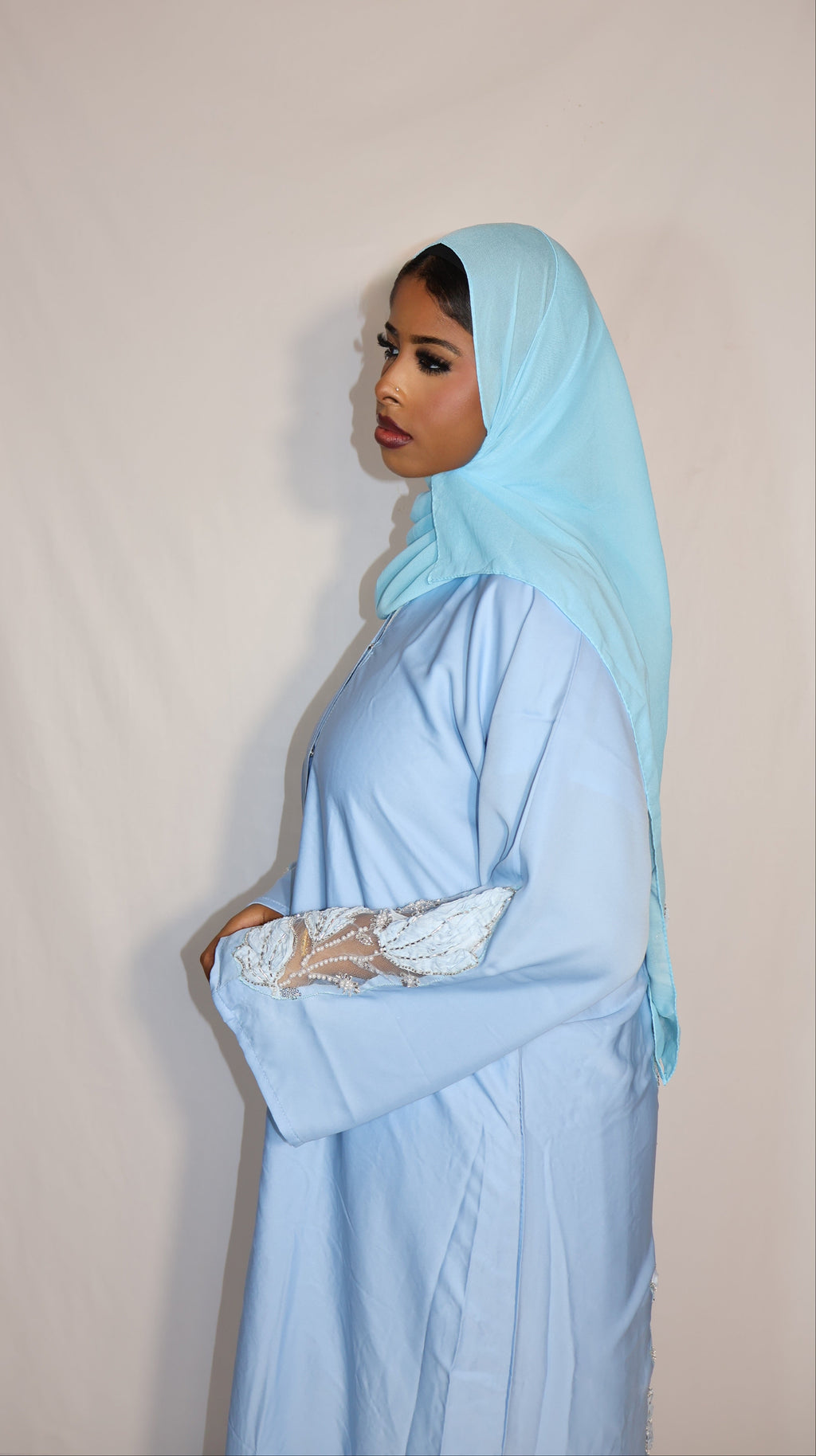 Faiza's floral Abaya