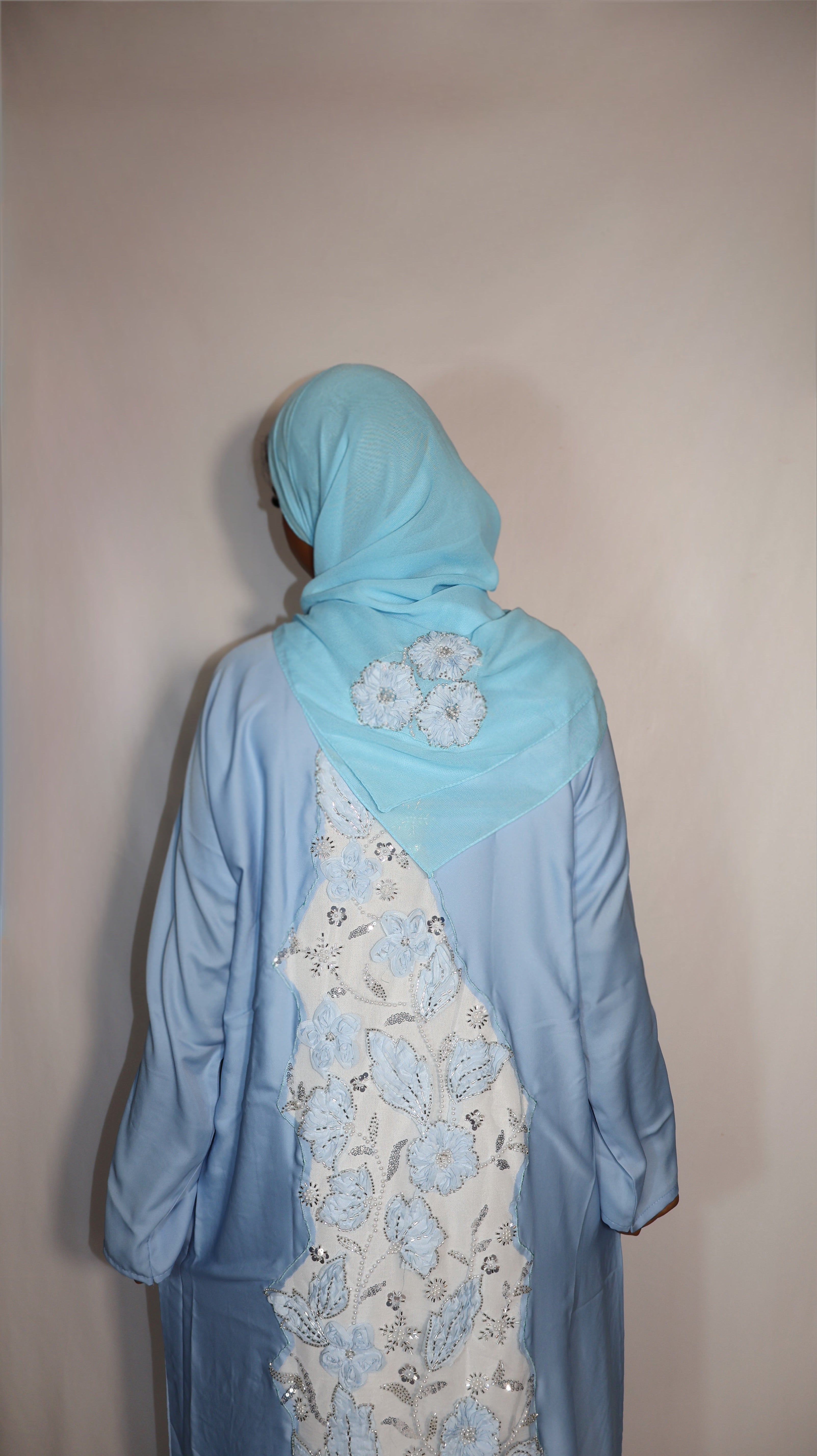 Faiza's floral Abaya